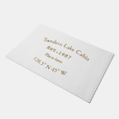 Seehaus wird gemietet. Datum Jahr benutzerdefinier Fußmatte (Schrägansicht)