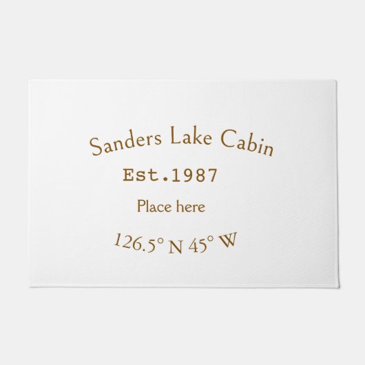 Seehaus wird gemietet. Datum Jahr benutzerdefinier Fußmatte (Vorderseite)