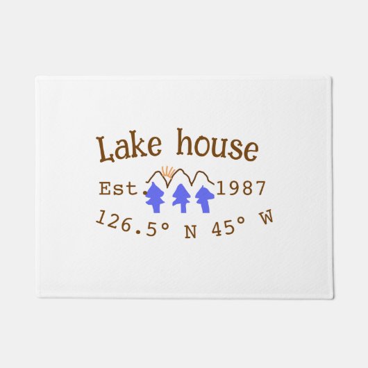 Seehaus wird gemietet. Datum Jahr benutzerdefinier Fußmatte (Vorderseite)