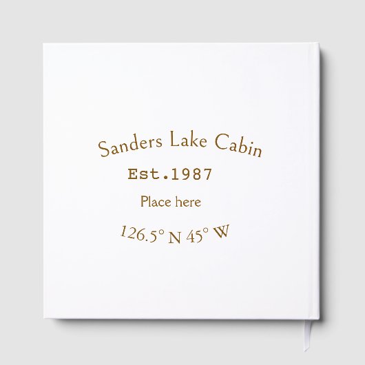 Seehaus wird gemietet. Datum Jahr benutzerdefinier Gästebuch (Rückseite)