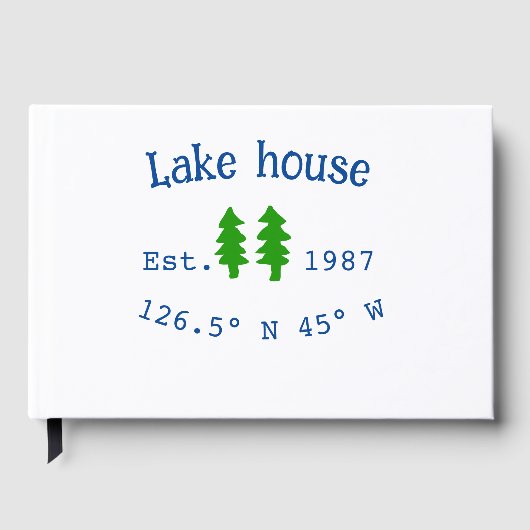 Seehaus wird gemietet. Datum Jahr benutzerdefinier Gästebuch (Vorderseite)