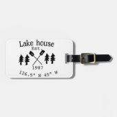 Seehaus wird gemietet. Datum Jahr benutzerdefinier Gepäckanhänger (Vorderseite horizontal)