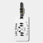 Seehaus wird gemietet. Datum Jahr benutzerdefinier Gepäckanhänger (Vorderseite vertikal)