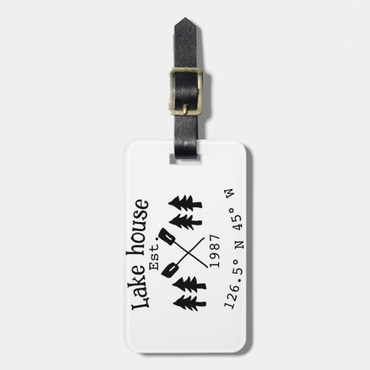 Seehaus wird gemietet. Datum Jahr benutzerdefinier Gepäckanhänger (Vorderseite vertikal)