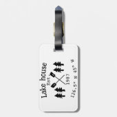 Seehaus wird gemietet. Datum Jahr benutzerdefinier Gepäckanhänger (Rückseite vertikal)