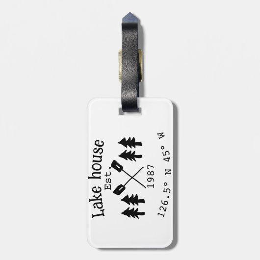 Seehaus wird gemietet. Datum Jahr benutzerdefinier Gepäckanhänger (Rückseite vertikal)