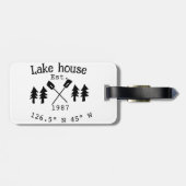 Seehaus wird gemietet. Datum Jahr benutzerdefinier Gepäckanhänger (Rückseite horizontal)