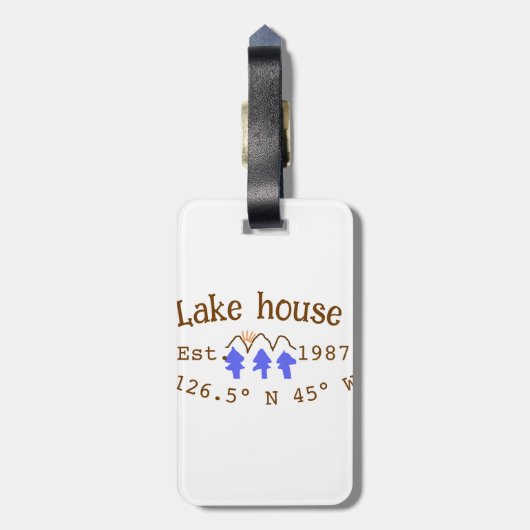 Seehaus wird gemietet. Datum Jahr benutzerdefinier Gepäckanhänger (Rückseite vertikal)