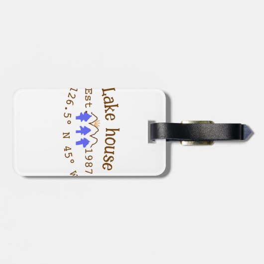 Seehaus wird gemietet. Datum Jahr benutzerdefinier Gepäckanhänger (Rückseite horizontal)