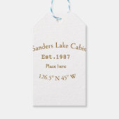 Seehaus wird gemietet. Datum Jahr benutzerdefinier Geschenkanhänger (Vorderseite)