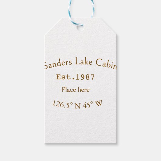 Seehaus wird gemietet. Datum Jahr benutzerdefinier Geschenkanhänger (Vorderseite)