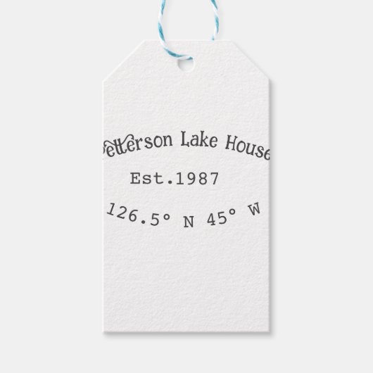 Seehaus wird gemietet. Datum Jahr benutzerdefinier Geschenkanhänger (Vorderseite)