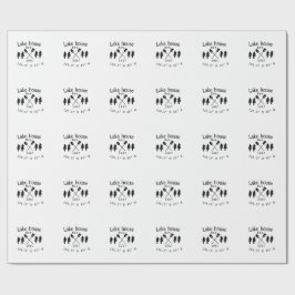 Seehaus wird gemietet. Datum Jahr benutzerdefinier Geschenkpapier