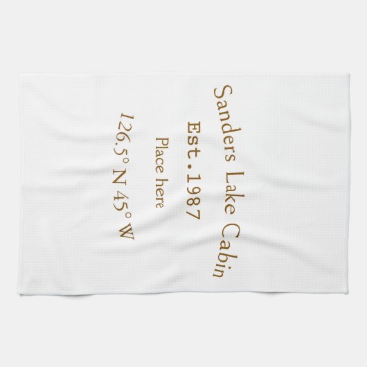 Seehaus wird gemietet. Datum Jahr benutzerdefinier Geschirrtuch (Horizontal)