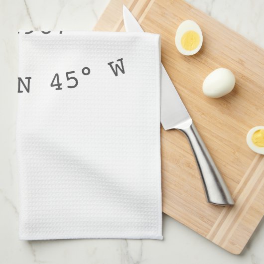 Seehaus wird gemietet. Datum Jahr benutzerdefinier Geschirrtuch (Viertel Falte)