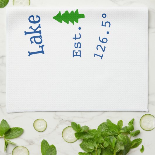 Seehaus wird gemietet. Datum Jahr benutzerdefinier Geschirrtuch (Gefaltet)