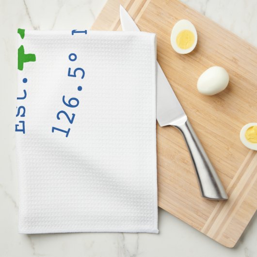 Seehaus wird gemietet. Datum Jahr benutzerdefinier Geschirrtuch (Viertel Falte)