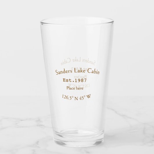 Seehaus wird gemietet. Datum Jahr benutzerdefinier Glas (Vorderseite)