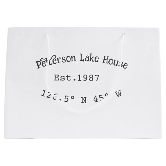 Seehaus wird gemietet. Datum Jahr benutzerdefinier Große Geschenktüte (Vorderseite)