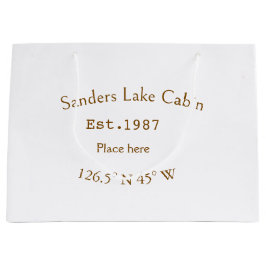 Seehaus wird gemietet. Datum Jahr benutzerdefinier Große Geschenktüte