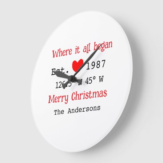 Seehaus wird gemietet. Datum Jahr benutzerdefinier Große Wanduhr (Winkel)