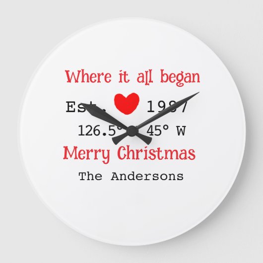 Seehaus wird gemietet. Datum Jahr benutzerdefinier Große Wanduhr (Vorderseite)