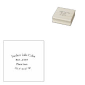 Seehaus wird gemietet. Datum Jahr benutzerdefinier Gummistempel (Stempel)