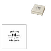 Seehaus wird gemietet. Datum Jahr benutzerdefinier Gummistempel (Stempel)