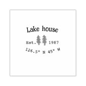 Seehaus wird gemietet. Datum Jahr benutzerdefinier Gummistempel (Prägung)