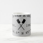 Seehaus wird gemietet. Datum Jahr benutzerdefinier Kaffeetasse (Mittel)
