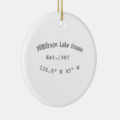 Seehaus wird gemietet. Datum Jahr benutzerdefinier Keramik Ornament (Rechts)