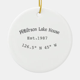 Seehaus wird gemietet. Datum Jahr benutzerdefinier Keramik Ornament