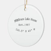 Seehaus wird gemietet. Datum Jahr benutzerdefinier Keramik Ornament (Links)