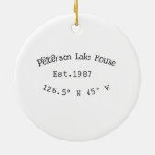 Seehaus wird gemietet. Datum Jahr benutzerdefinier Keramik Ornament (Hinten)