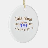 Seehaus wird gemietet. Datum Jahr benutzerdefinier Keramik Ornament (Rechts)