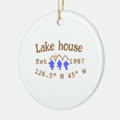 Seehaus wird gemietet. Datum Jahr benutzerdefinier Keramik Ornament (Links)