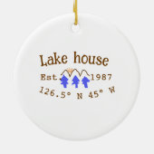 Seehaus wird gemietet. Datum Jahr benutzerdefinier Keramik Ornament (Hinten)