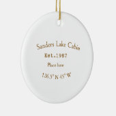 Seehaus wird gemietet. Datum Jahr benutzerdefinier Keramik Ornament (Rechts)