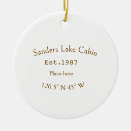 Seehaus wird gemietet. Datum Jahr benutzerdefinier Keramik Ornament