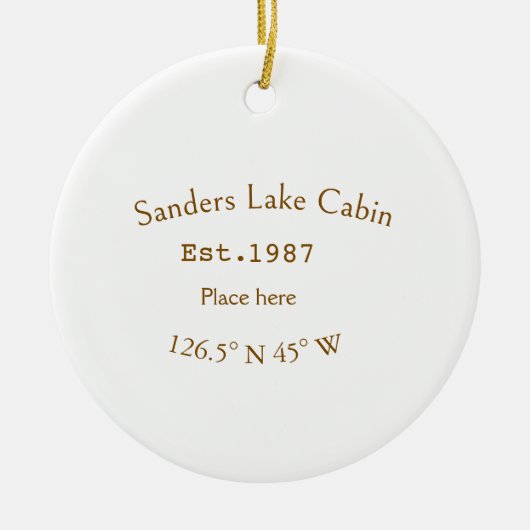 Seehaus wird gemietet. Datum Jahr benutzerdefinier Keramik Ornament (Vorne)