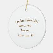 Seehaus wird gemietet. Datum Jahr benutzerdefinier Keramik Ornament (Links)