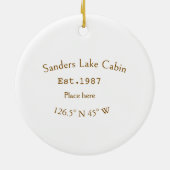 Seehaus wird gemietet. Datum Jahr benutzerdefinier Keramik Ornament (Hinten)