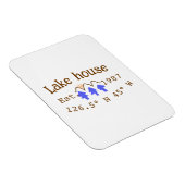 Seehaus wird gemietet. Datum Jahr benutzerdefinier Magnet (Rechte Seite)