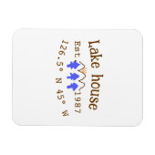 Seehaus wird gemietet. Datum Jahr benutzerdefinier Magnet (Horizontal)