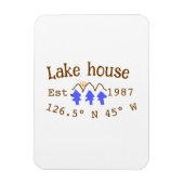 Seehaus wird gemietet. Datum Jahr benutzerdefinier Magnet (Vertikal)