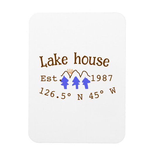 Seehaus wird gemietet. Datum Jahr benutzerdefinier Magnet (Vertikal)