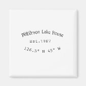 Seehaus wird gemietet. Datum Jahr benutzerdefinier Magnet (Vorne)