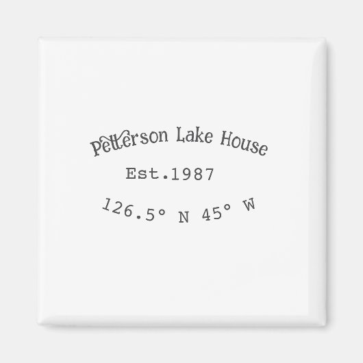 Seehaus wird gemietet. Datum Jahr benutzerdefinier Magnet (Vorne)