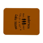 Seehaus wird gemietet. Datum Jahr benutzerdefinier Magnet (Horizontal)