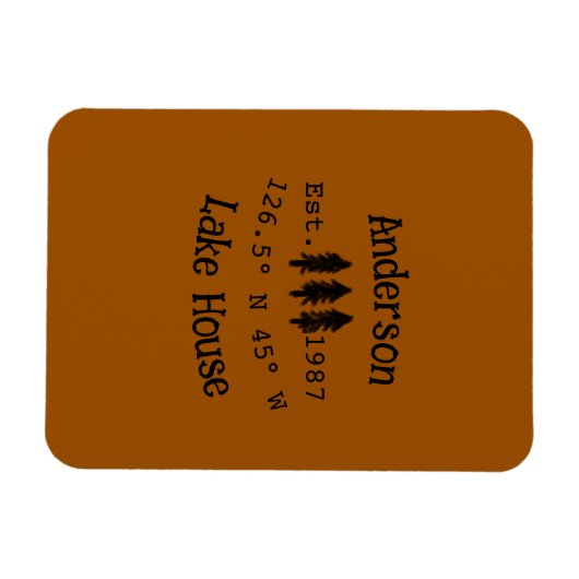 Seehaus wird gemietet. Datum Jahr benutzerdefinier Magnet (Horizontal)